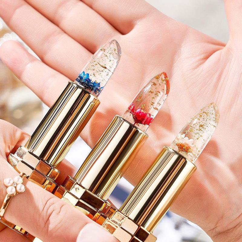 Product Introduction of New Temperature Change Moisturizing Lipstick 1pcs Lipstick Flower Jelly Color Changing Lipstick W4Y1 36