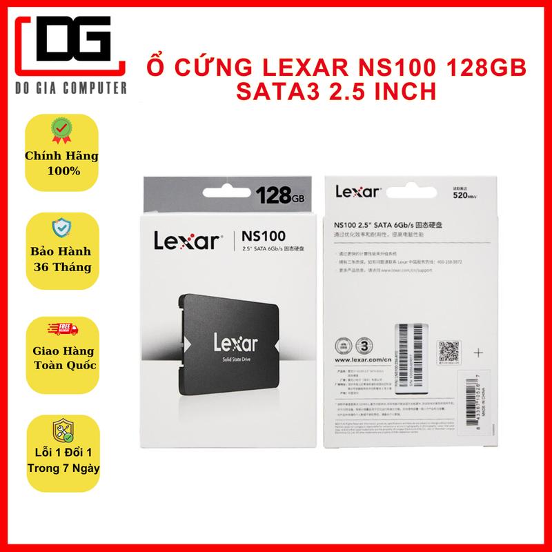 Ổ CỨNG SSD LEXAR NS100 128GB SATA3 2.5 INCH (ĐOC 520MB/S - GHI 450MB/S) - (LNS100-128RB)