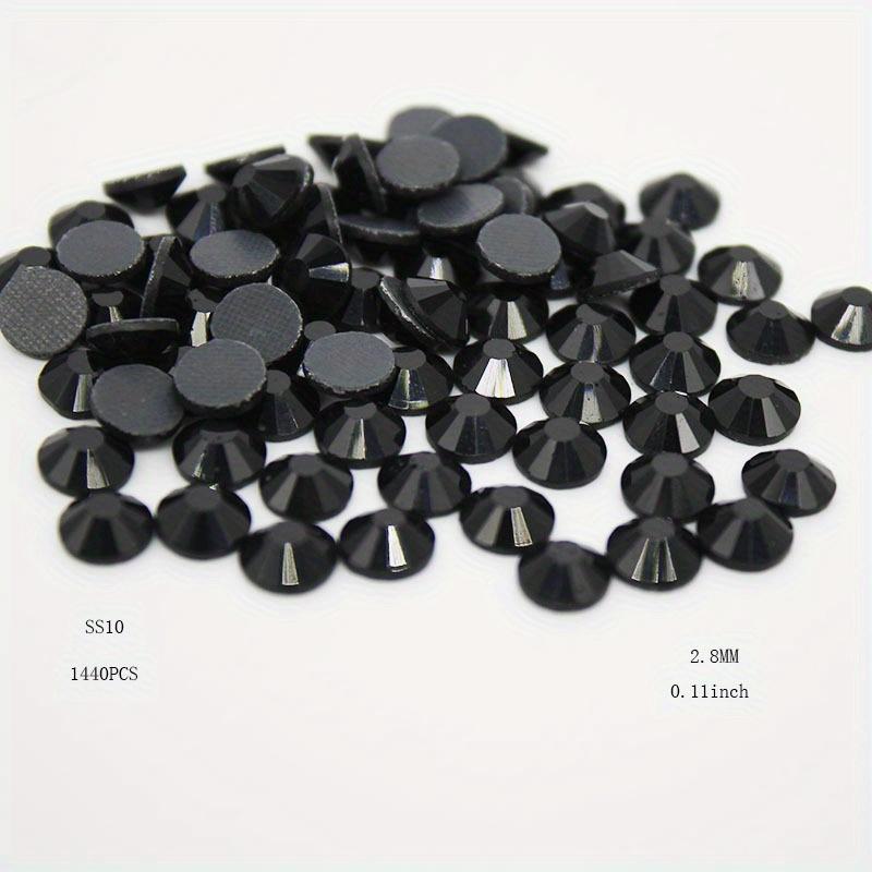 288/1440pcs Black Crystal Hot-fix Rhinestones Perfect For DIY Crafting, Sparkling Decoration For Rhinestone Jewelry Making Dresses And Accessories 8