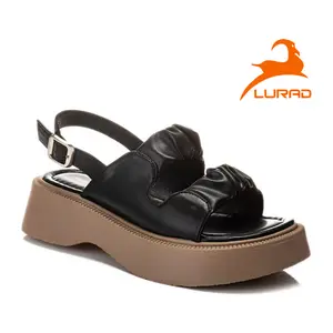 LURAD Sandal karet Wanita Model Casual Fashionable Lebaran Sandal Cewek HangOut Chic Sandal Wanita Korean Style Toe Thong Open Toe Round Toe Square Toe Pointed Toe Tanpa Hak WL111