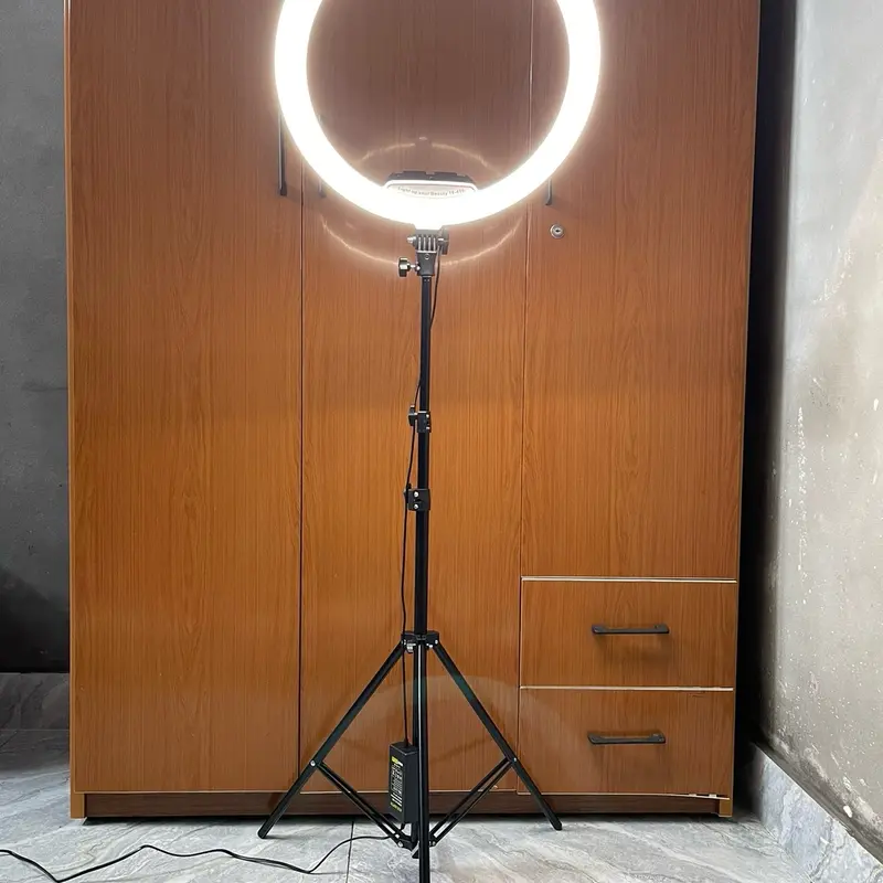 RL-18  [ Bảo Hành 6 tháng ] đèn spa, phun xăm, 45cm Rl-18 , nối mi, nặn mụn, hàng chính hãng. Đã gồm chân 2m1 đèn siêusáng Selfie Phụ Kiện đènngủ nấm Phone Giá Đỡ Điện Thoại 4
