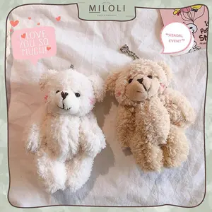 [MILOLI] Teddy Bear Key Chain Cute Bear Doll Gantungan Kunci Beruang Korea - F0162