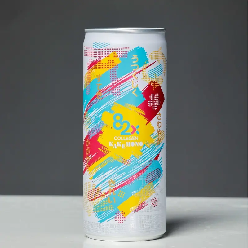 Pack 3 lon Thực phẩm bổ sung Collagen beauty drink 500 miligram miixed with Vitamin C 70 miligram, pink guava flavor (82X KAKEMONO BRAND) 2
