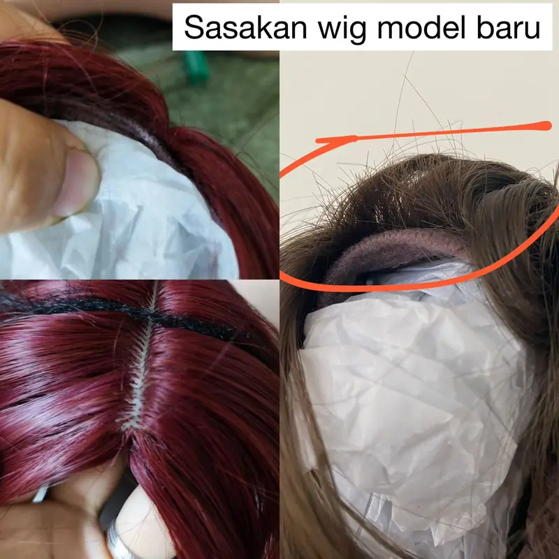 AEGYOSHOPPE - T2101 full wig korea 62 cm - Wig Rambut Palsu Wig Wanita Korea Style Aesthetic Premium Fiber COD 6
