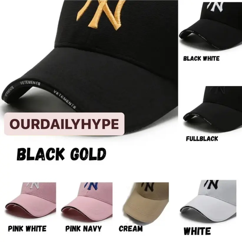 Topi Newyork Import Premium Baseball Black Outfit