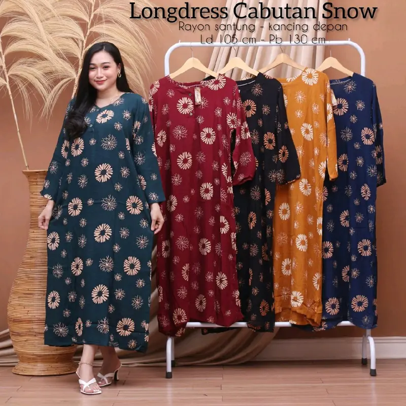 Daster lengan panjang, busui, bumil, nyaman adem 4
