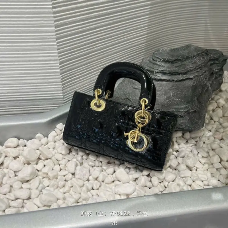 Mẫu túi VR6122 da bóng tang vàng  pha Lê bản ngang 22cm kèm khăn nơ và hộp giấy Bag Nữ 0