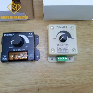 (Không dùng cho Motor và đèn dây tóc) Dimmer LED 12V-24V DC - 8A và 30A điều chỉnh độ sáng đèn LED