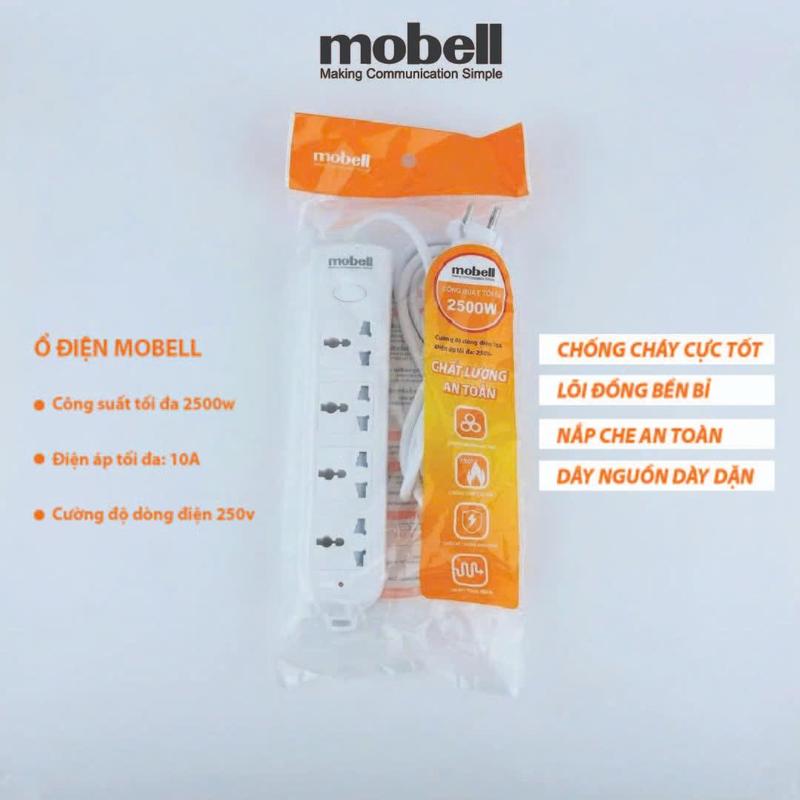 Ổ cắm điện đa năng Mobell CX5305U0-3, có 3-6 lỗ cắm, dây điện dài 3-5m, chịu nhiệt 750 độ C, 2500W