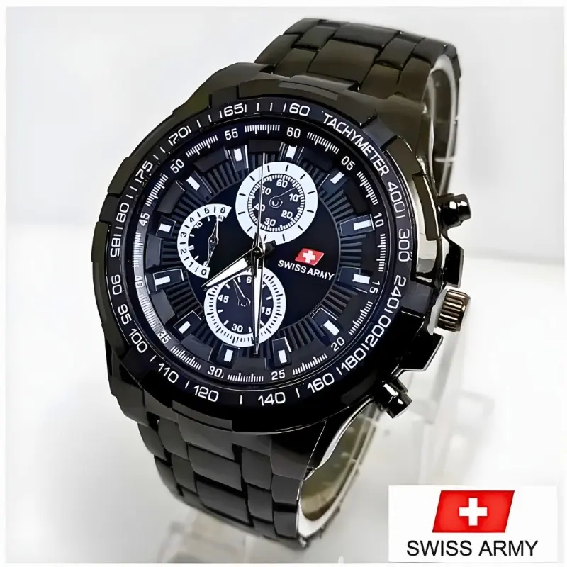 Jam Tangan Pria Swis Armyy Luxury Stainless Steel Terbaru