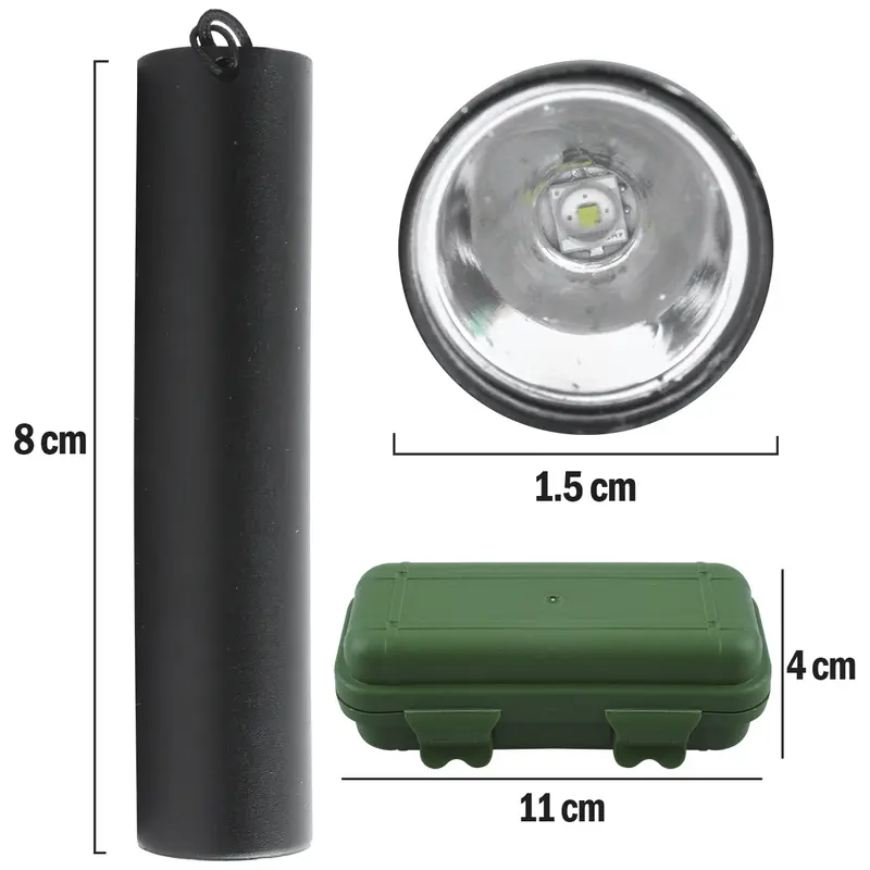 Suksestech Senter Mini Charger Free Box Free Kabel USB Portable Multifungsi Rechargeable Berbahan Aluminium-Senter-517 4