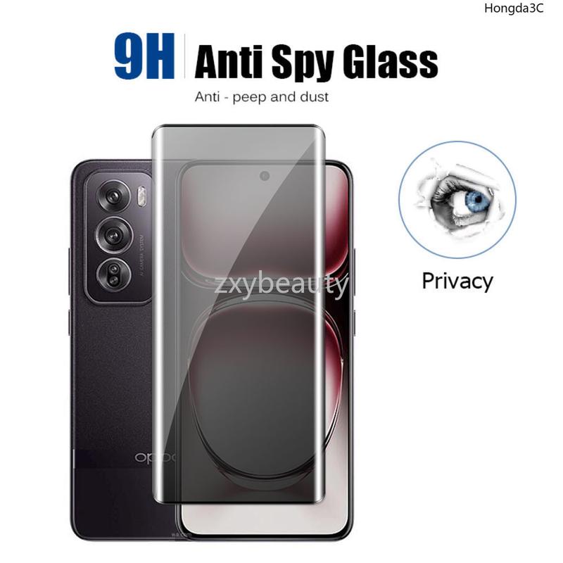 Product Introduction of 2in1 3D Curved Privacy Tempered Glass For OPPO Reno 12 Pro 2024 5G Screen Protector Full Cover Camera Lens For Reno12 Reno12Pro 12Pro Lens Film Class 6