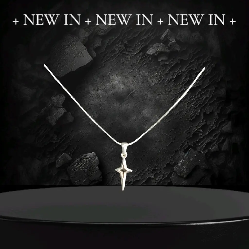 kalung rantai titanium pria terbaru elegan silver  aksesoris kalung titanium pria bintang flat