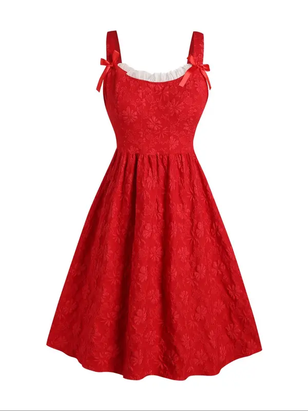 【Plus Size】 Floral Print Backless Zipper Dress, Elegant Dress for Party Wedding Guest, Women's Clothes for All Seasons 0