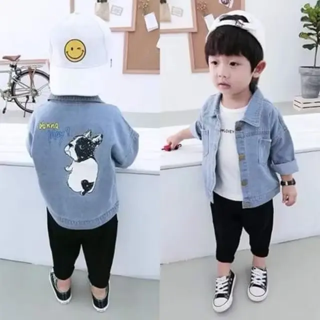 Áo khoác bò hình ennaplay cho bé trai,bé gái 2