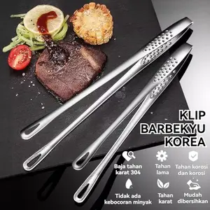 Jepitan Barbekyu Stainless Steel, Garpu Pemanggang Daging, Penjepit Roti, Alat Memasak, Penjepit Serbaguna Dapur, Aksesori Memanggang