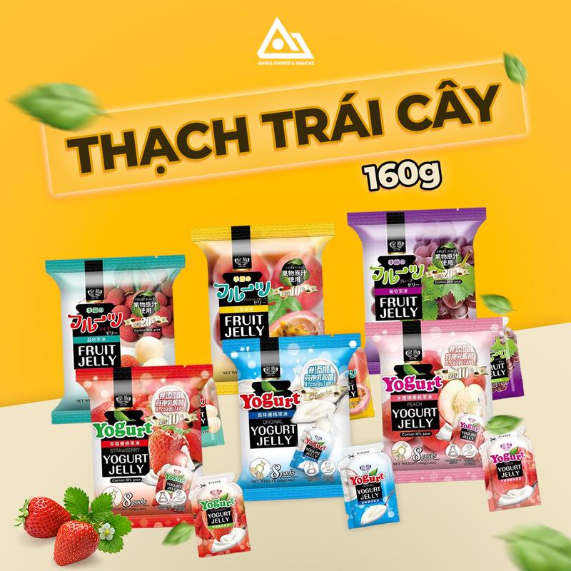 Thạch trái cây Đài Loan vị nho 160g, thạch hoa quả dai giòn thơm ngon An Gia Sweets Snacks 1