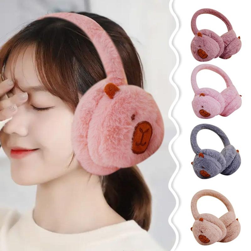 Bịt Tai Nhồi Bông Capibara, Thời Trang, Ấm Áp, Dày Dặn, Bảo Vệ Lạnh, Bịt Tai, Bịt Tai, Thích Hợp Cho Mùa Đông 1