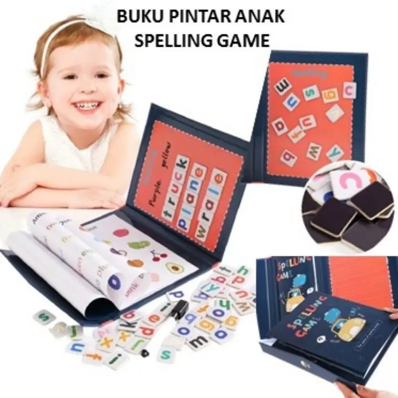 Buku Pintar Anak Belajar Membaca Dan Edukasi Spelling Game - Mainan Edukatif 0