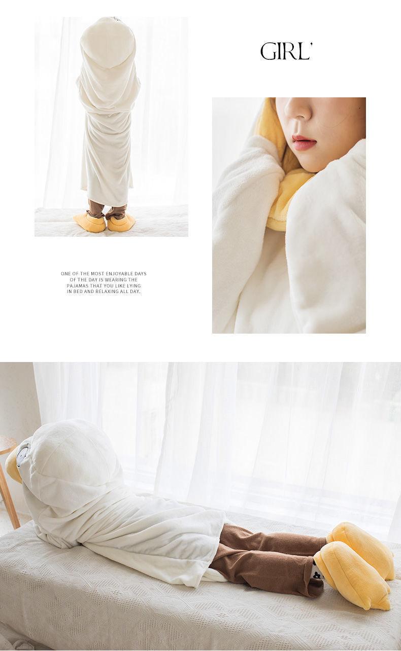 Product Introduction of Bộ Đồ Ngủ Elizabeth, Bộ Sưu Tập Thu Đông, Thiết Kế Vịt Dễ Thương Và Vui Nhộn, Dành Cho Nam Và Nữ, Cùng Phong Cách, Túi Ngủ Cặp Đôi, Váy Ngủ vải nỉ Dày, 2024 11