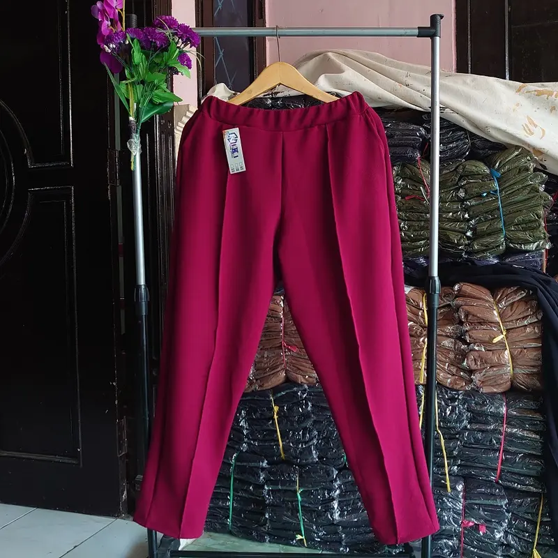Nikipants~ DOTY PANTS Kasual/kerja All Size REMAJA - JUMBO fit BB 40-80kg ADA M to XL & XXL to 3XL | Crepe Premium TEBAL & MELAR celana kerja panjang garis bawahan Wanita 4