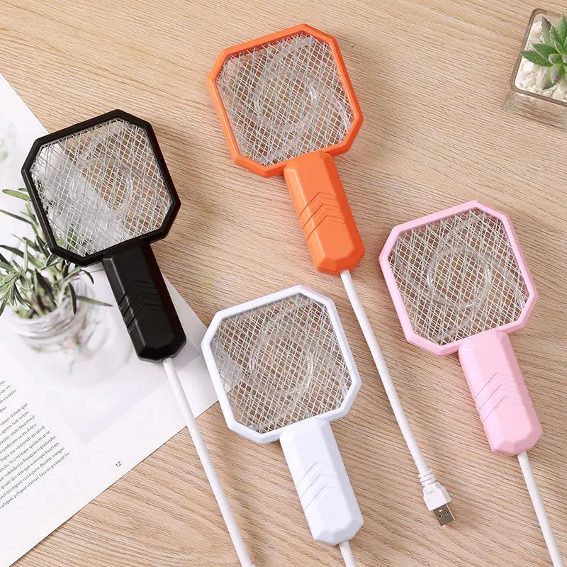 2-in-1 Powerful Electric Mosquito Swatter, USB Rechargeable and Portable Design, 3-Layer Silent Mosquito Killer for Home Use