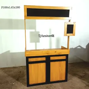 Meja booth Portable lipat kayu Furniture