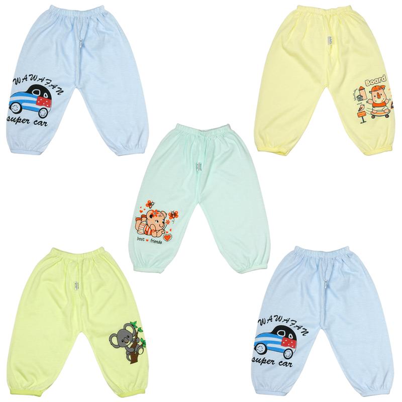    SIÊU RẺ   Set 10 Quần Dài Chục Mềm Mỏng Thấm Hút Mồ Hôi Cho Bé Trai  Gái 2-9kg  hình in theo lô  