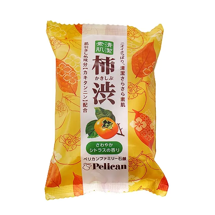 Xà Phòng Tắm Khử Mùi Cơ Thể Chiết Xuất Quả Hồng Pelican Family Soap KSB (80G) 8