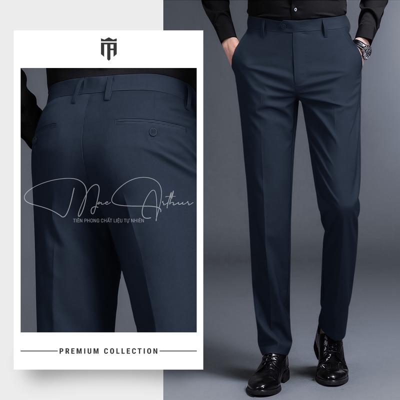 Quần âu nam cao cấp MAC ARTHUR chất vải Gỗ Sồi tự nhiên, mềm mịn, mát lạnh, chống nhăn, co giãn Menswear Pants, Có Túi, quần  tây quần  âu