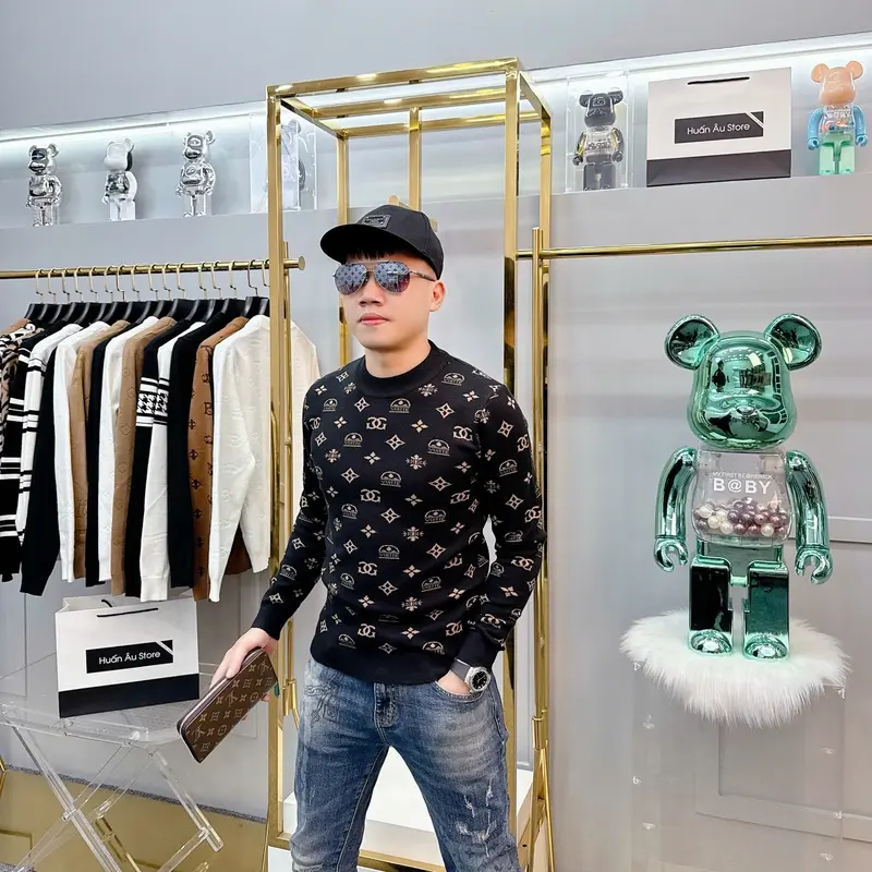 Mã 2202: Áo Len Nam Tuyết Mịn Cổ Tròn Quảng Châu Dài Tay Chất Len Mềm Mịn Cao Cấp Cực Ấm 1