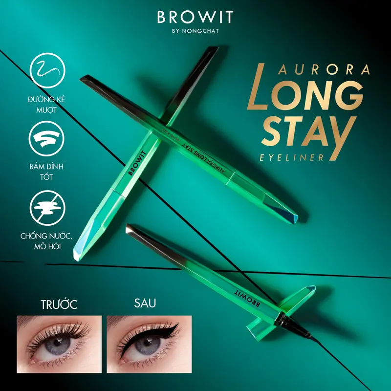 Bút Kẻ Mắt Lâu Trôi Browit Aurora Long Stay Eyeliner 0.5g Trang Điểm Mắt 1