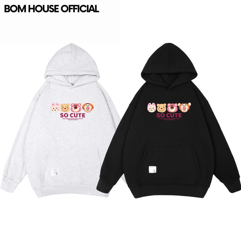 Product Introduction of Áo Hoodie SOCUTE Local Brand Bom House Nam Nữ Form Rộng Unisex 6