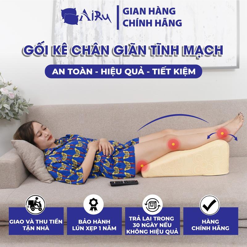 Gối kê chân hỗ trợ điều trị suy giãn tĩnh mạch chân- Chính hãng AIRU