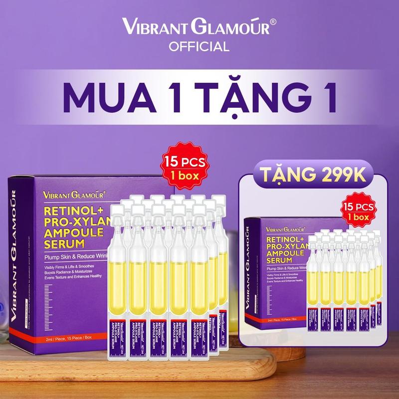 Vibrant Tinh Chất pro-xylane serum MUA 1 TẶNG 1 Vòng Chống Lão Hóa Ổn Định Đường Nét Ba Mức Đồng 15pcs*2box