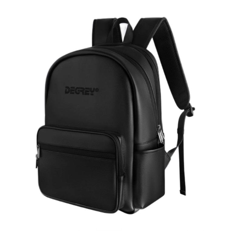 Balo Degrey da pu logo thêu, 2 ngăn loại cao cấp