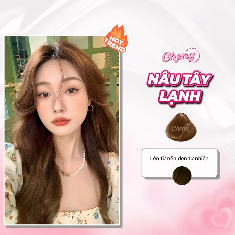 Thuốc Nhuộm Tóc Màu NÂU TÂY LẠNH Không Tẩy | Chenglovehair Chenglovehairs