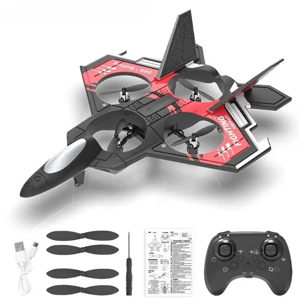Mainan Pesawat RC, Pesawat Pejuang S98 Tahan Lama, Diperbuat daripada Buih, Alat Kawalan Jauh, Model Glider Radio 2.4G, Sesuai untuk Kanak-kanak Lelaki, Mainan Aksesori
