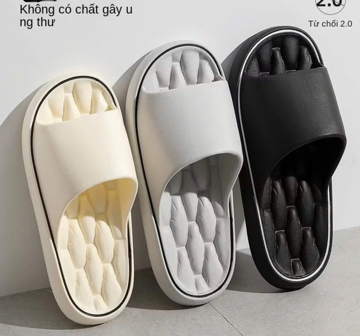 Dép Nhựa EVA Siêu Nhẹ, Êm Chân, Chống Trơn Trượt Nam Nữ giay  depsieuben DéP Slipper Cao Su Đế Bằng Đồng