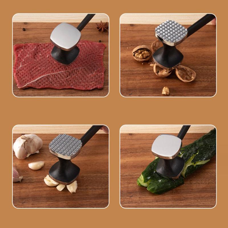 Product Introduction of Steak Hammer Mallet Double-Sided Zinc Alloy Meat Tenderizer Meat Pounder Maximizes Food Flavor Meat Hammer Steak Meat Cooking 21