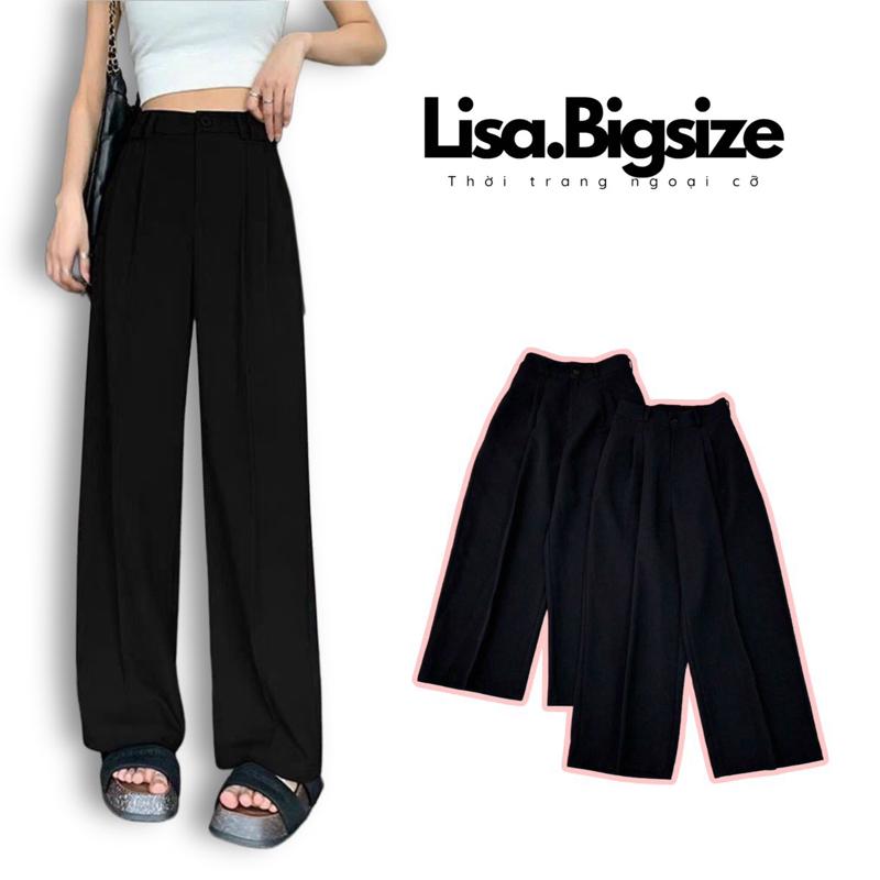 Quần tây nữ ống suông cạp cao mặc đi làm, đi học, đi chơi 55-85kg Lisa.Bigsize