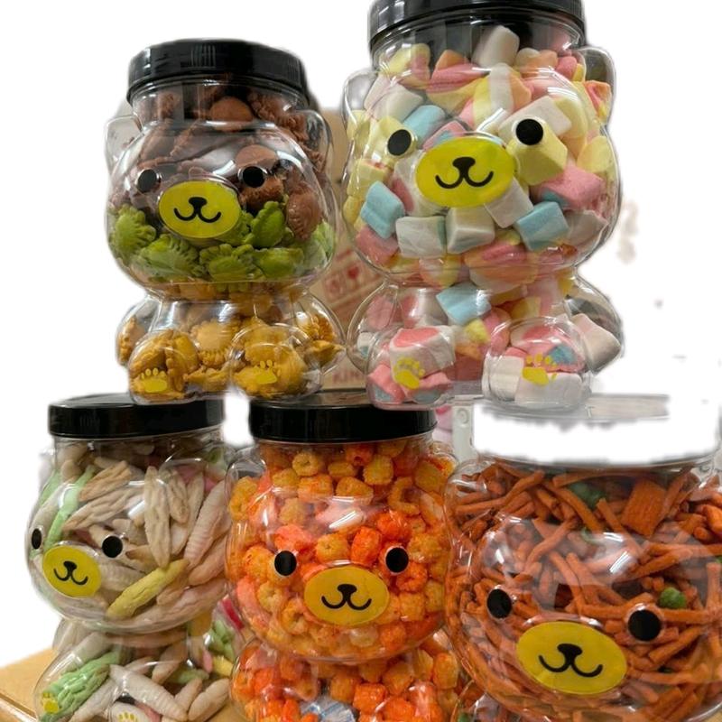 Combo ăn vặt dễ thương - gấu đuôn,gấu bimbim,gấu nui,gấu cua mix 3 vị,gấu kẹo Bông ăn vặt bảo hân Snack Food Candy Cake Kem Thức Ăn bim bim Cay
