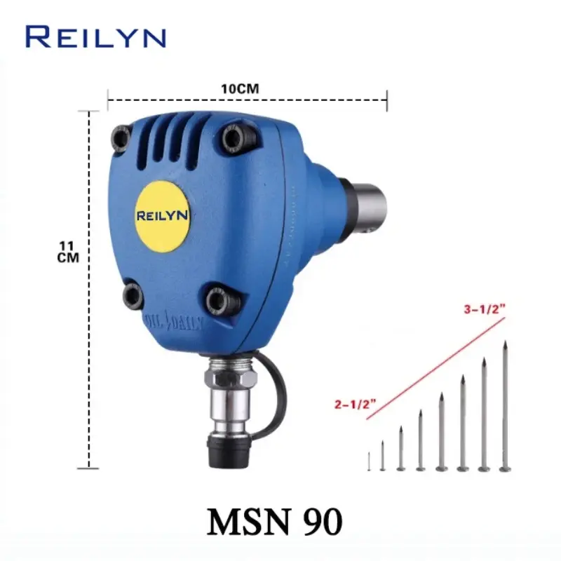 REILYN Air Palm Nailer MSN90 Lightweight Pneumatic Hammer Nail Professional Industrial Tool Ergonomic for Woodworking