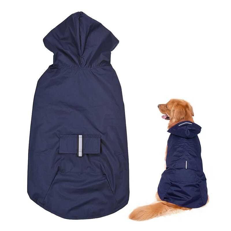 Product Introduction of Dog Small Large Waterproof Clothes Reflective  Rain Coats Hooded Jacket Raincoat Chihuahua Pet plies 25