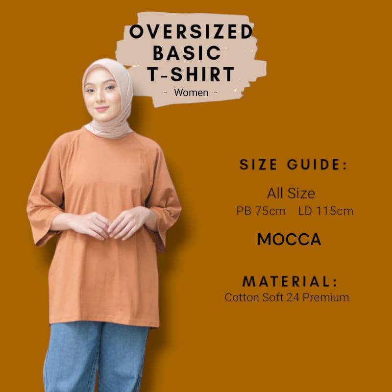 PAKET HEMAT 3 PCS 100AN ,KAOS WANITA OVERSIZE LENGAN 7/8 Katun Polos Lembut Nyaman Soft Atasan Panjang 6