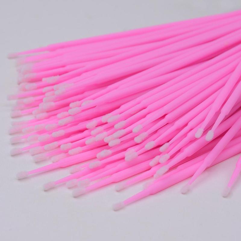 Disposable Micro Swabs, 100pcs Mascara Wands Applicators, Lip Wands, Eyelash Extension Brush Eyeliner Brush Cosmetic Tools, Clean 8