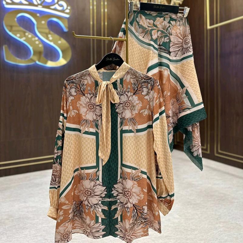 Atasan Kemeja Silk Set Hijab Original Shella Saukia 5
