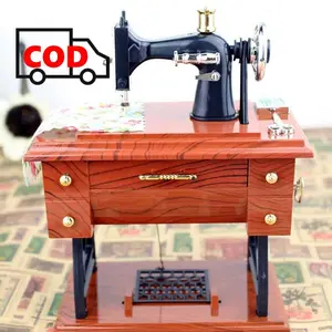 Kotak Musik Miniatur Mesin Jahit Unik Berputar Musical Box Gift Kado Ulang Tahun Murah