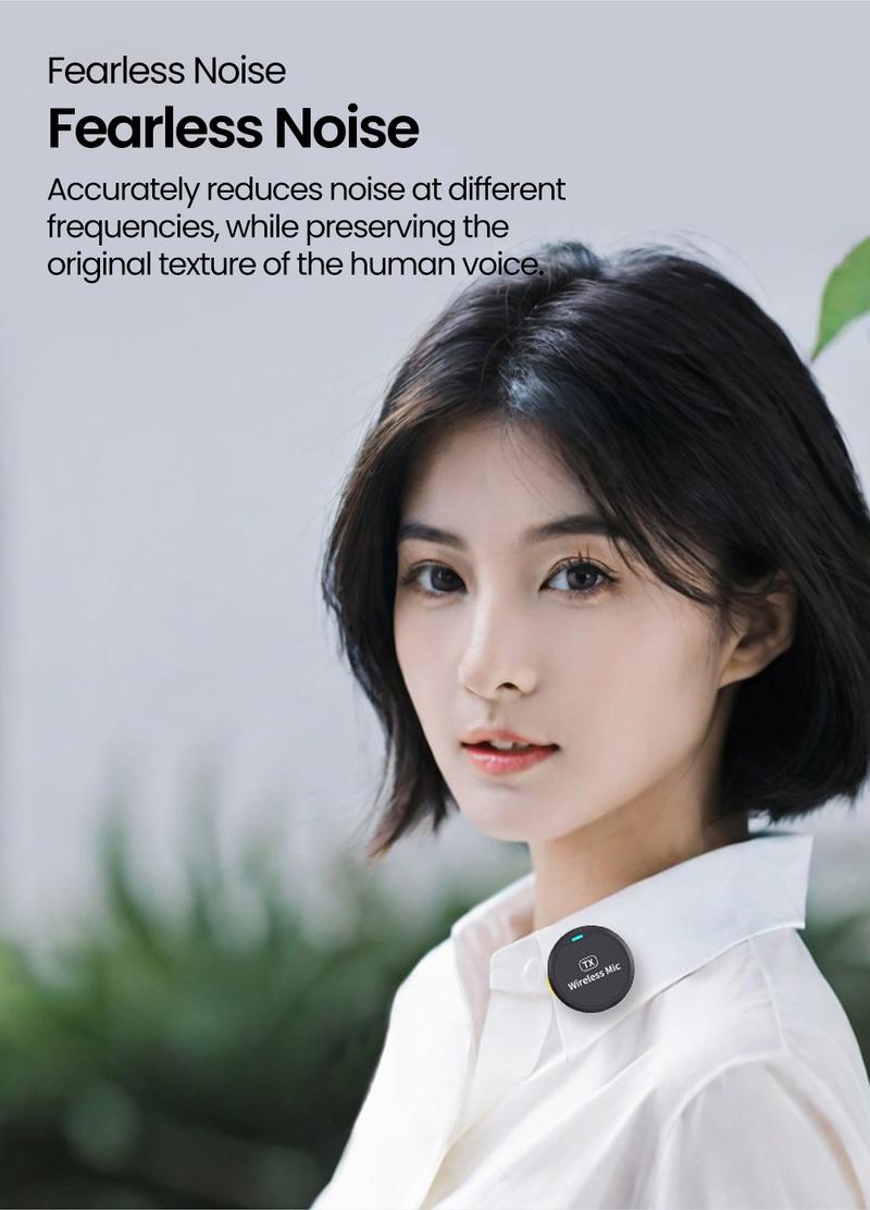 Product Introduction of M1 wireless magnetic button microphone, compatible with iPhone, iPad, Type-C,for live streaming, interviews, Vlog recording, audio recording, portable mini microphone, plug and play noise reduction 67