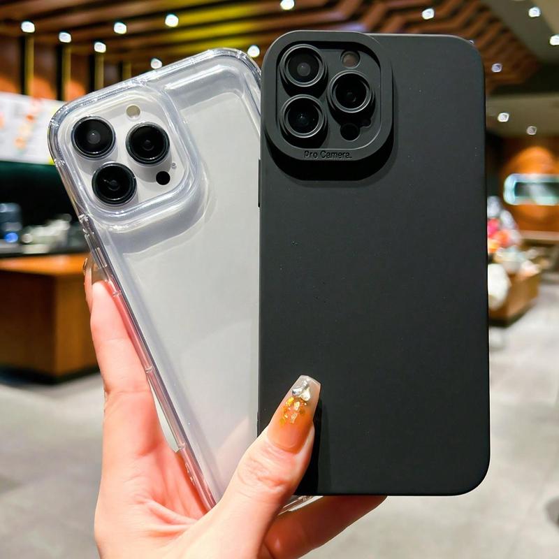 Solid Color Wave Design Phone Case, 3 Counts Anti-fall Fully Edged Mobile Phone Case, Shockproof Cases Cover Phone Cases for iPhone X 11 12 13 14 15 Pro Max iPhone 16 Series 3
